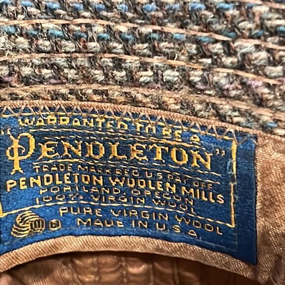 VTG Pendleton Fedora Hat Brown 100% virgin Wool Size M made in USA GUC - Picture 5 of 8